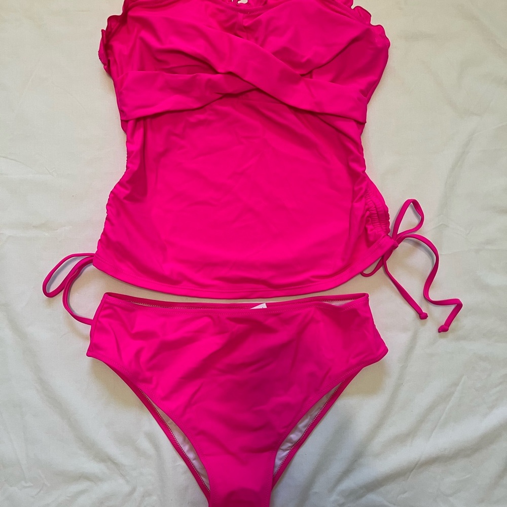 Vibrant Pink Swimsuit Set